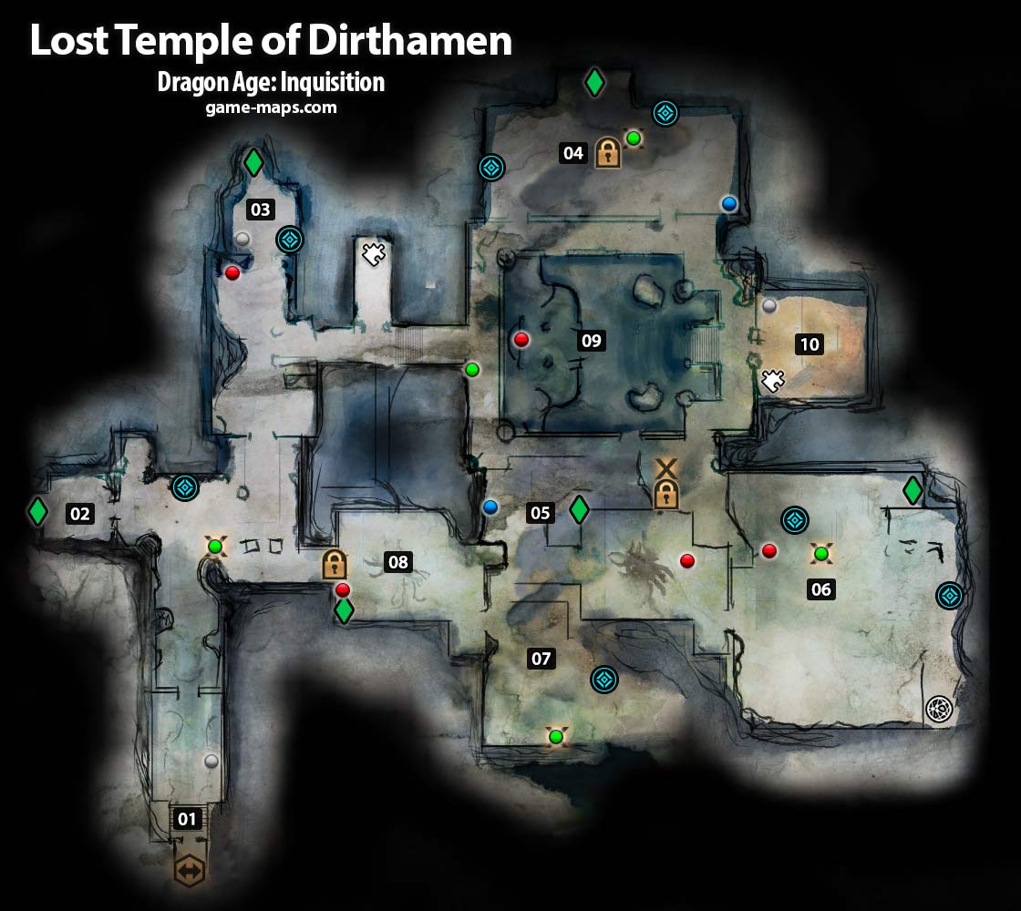 Lost Temple of Dirthamen Map Dragon Age: Inquisition
