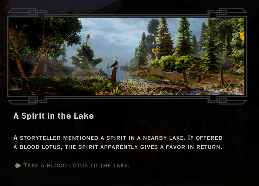 A Spirit in the Lake Quest in Dragon Age: Inquisition