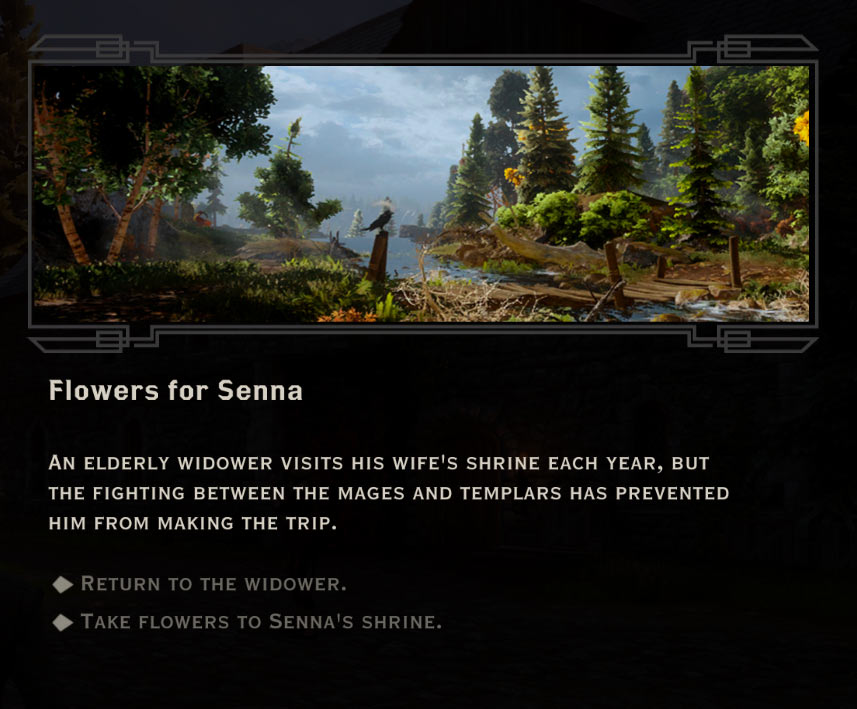 Flowers for Senna Quest in Dragon Age: Inquisition