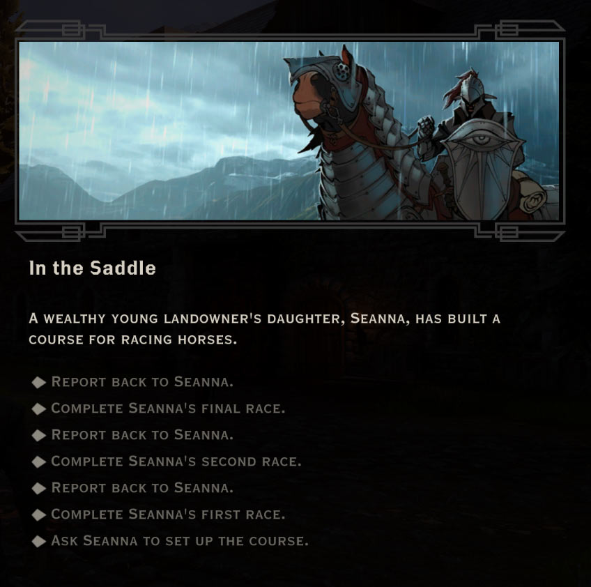 In the Saddle Quest in Dragon Age: Inquisition