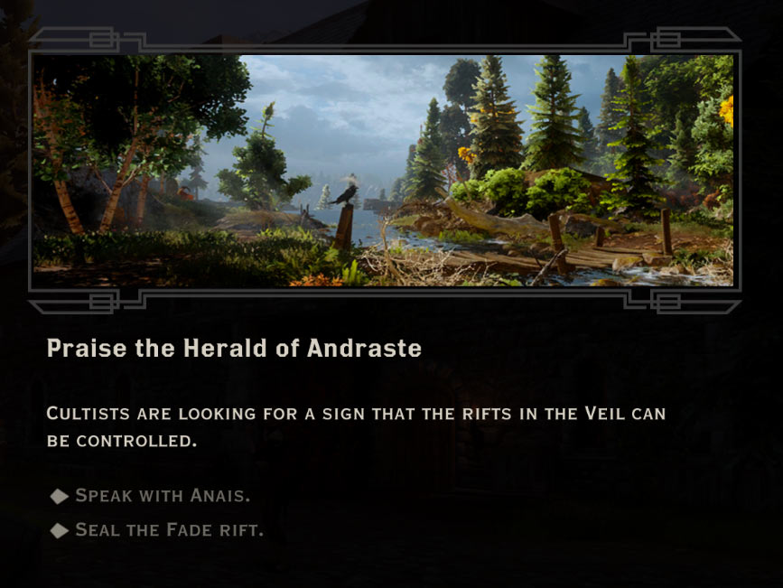 Praise the Herald of Andraste Quest in Dragon Age: Inquisition