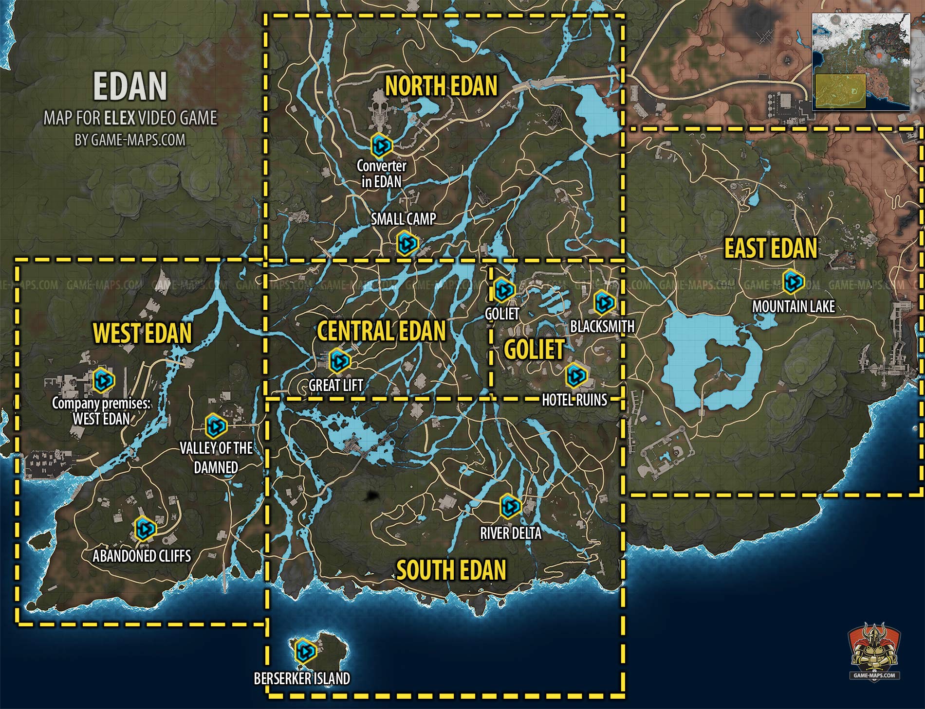 Map of Edan Region for ELEX
