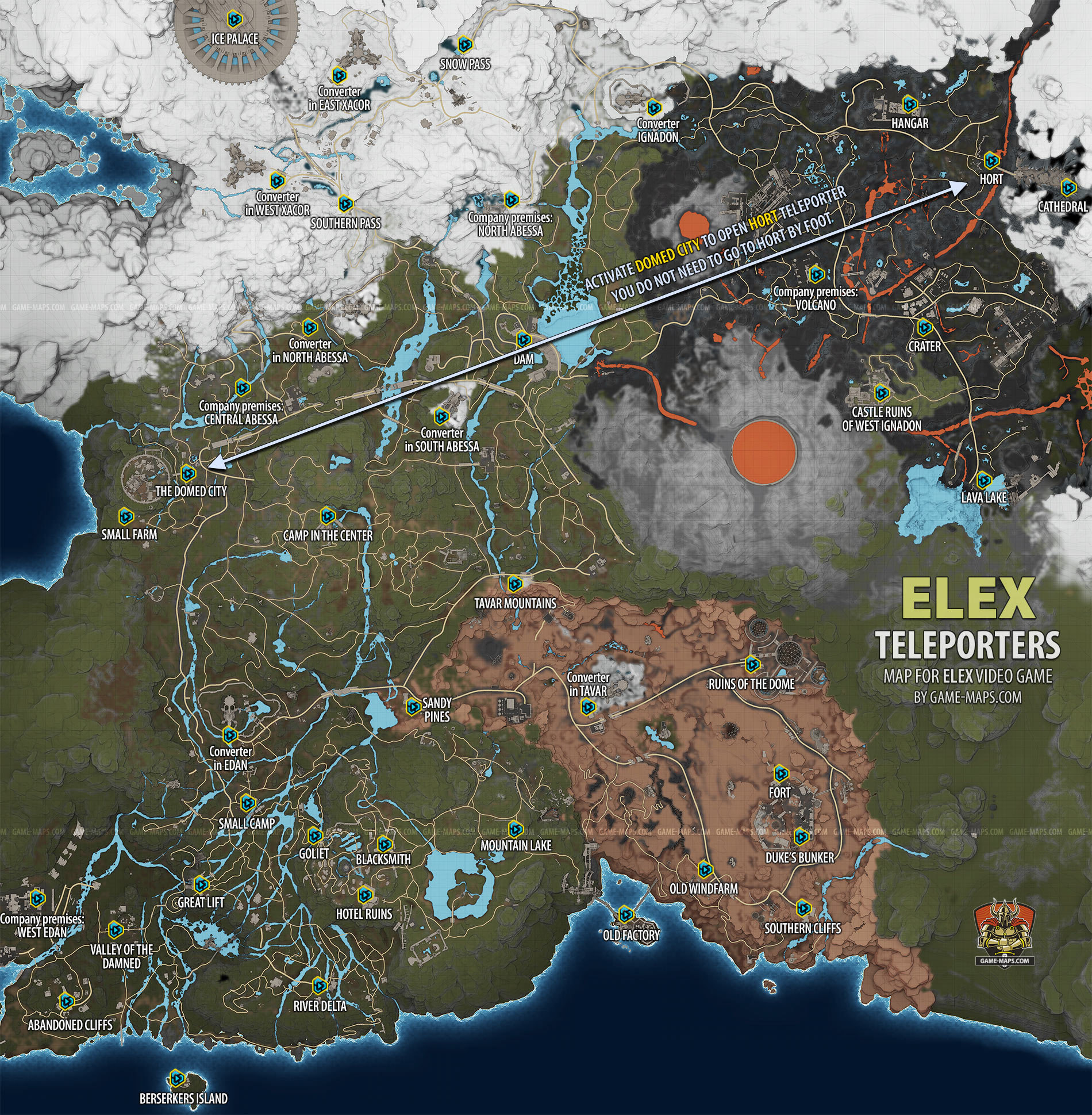 ELEX Teleporters Map | game-maps.com