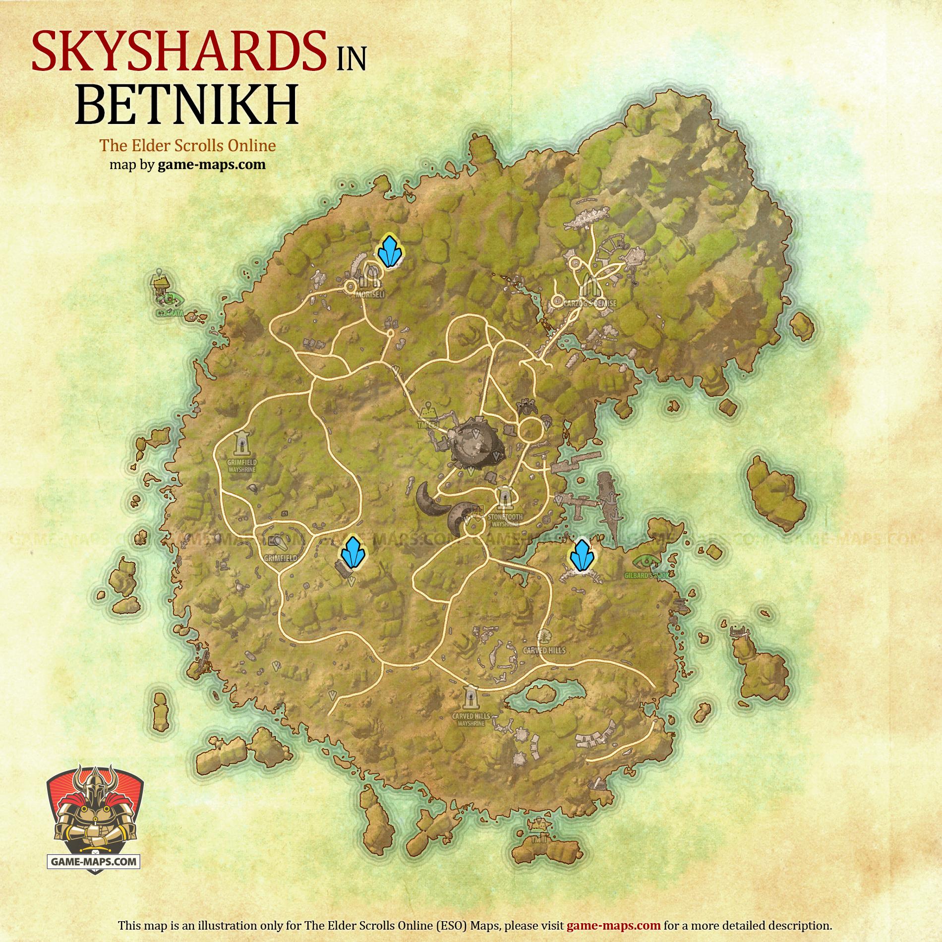 Betnikh Skyshards Location Map