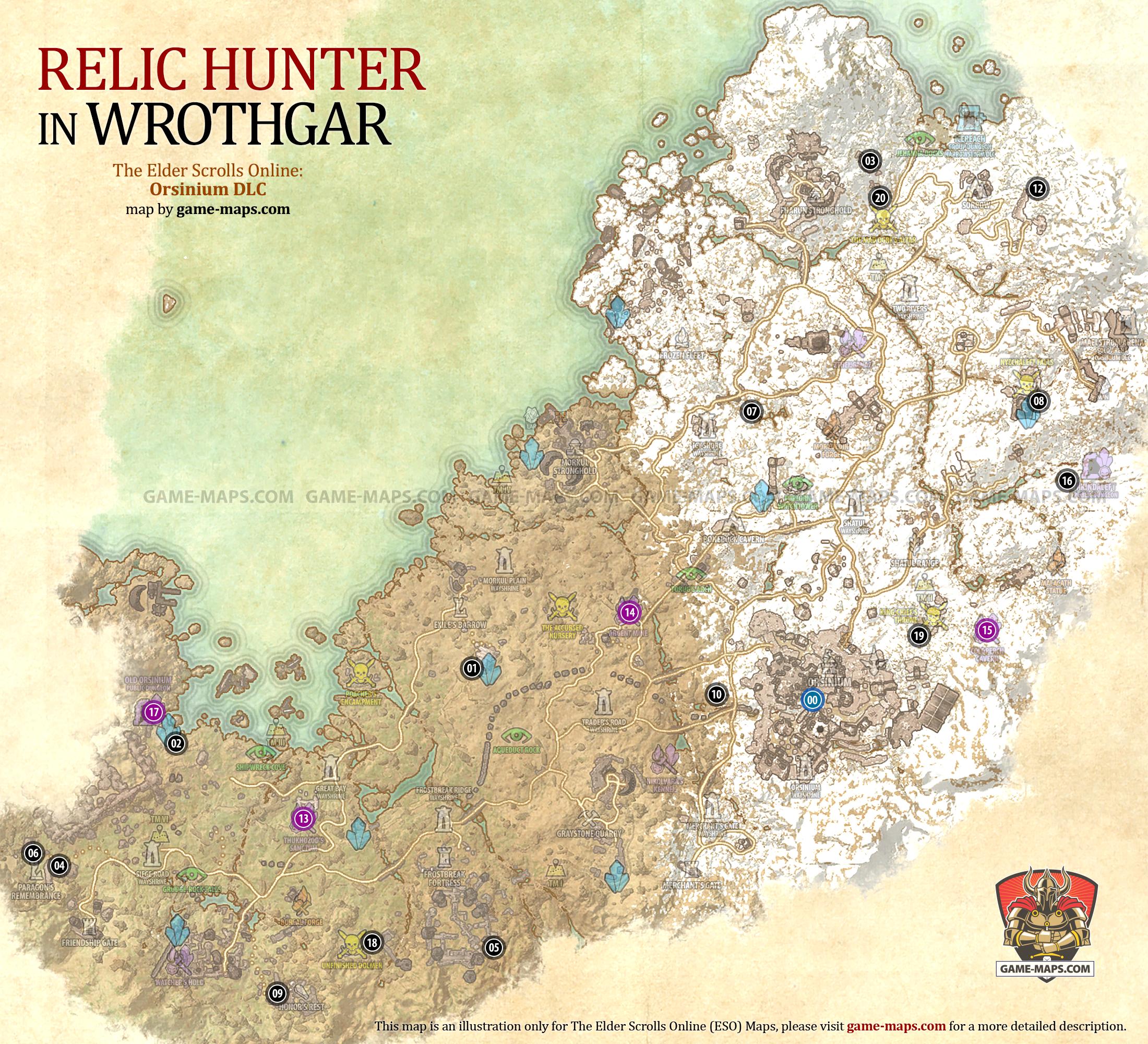Wrothgar Relic Locations - Wrothgar Master Relic Hunter