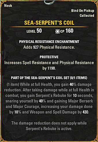 Sea-Serpent's Coil ESO Mythic Item