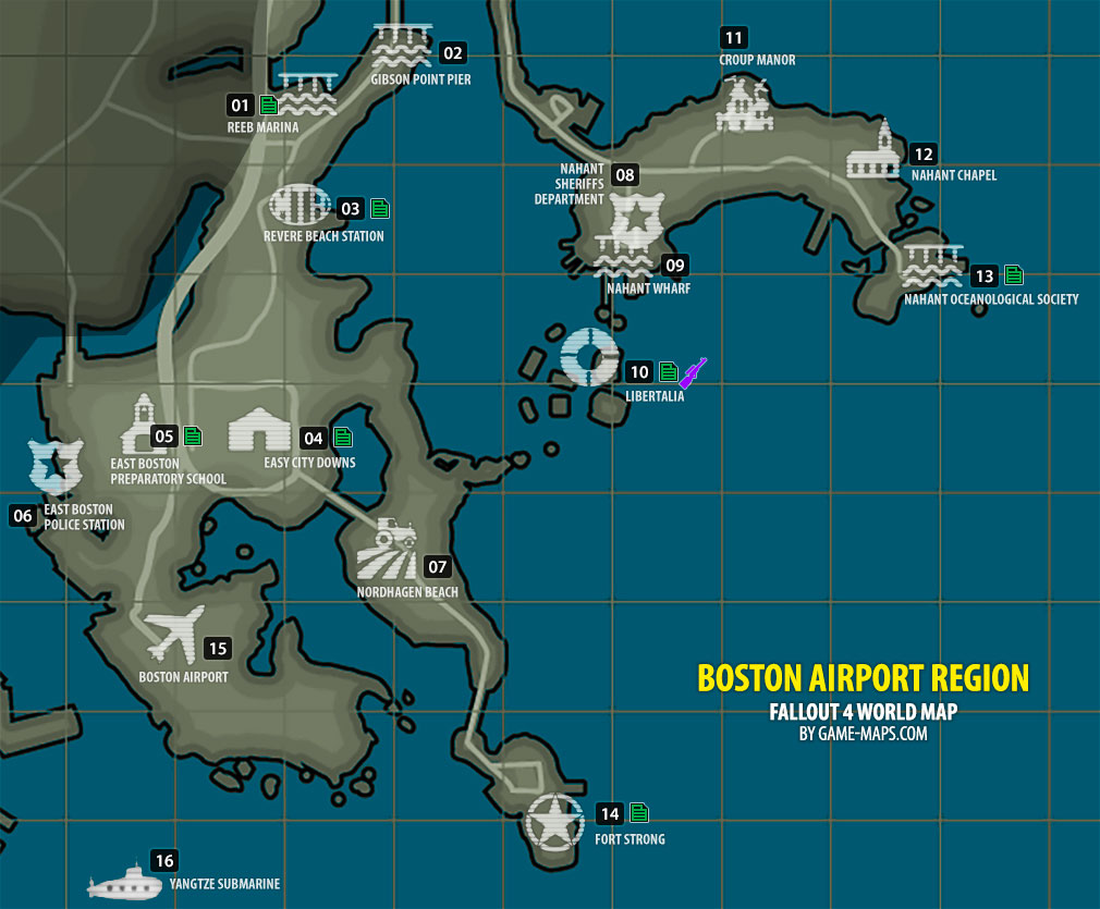 Boston Airport Region Map Fallout 4
