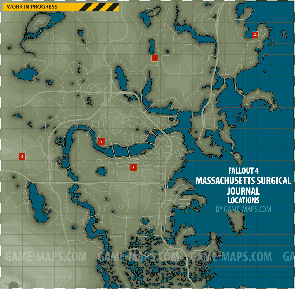 Massachusetts Surgical Journal Magazine Locations in Fallout 4 Magazine Location Map in Fallout 4