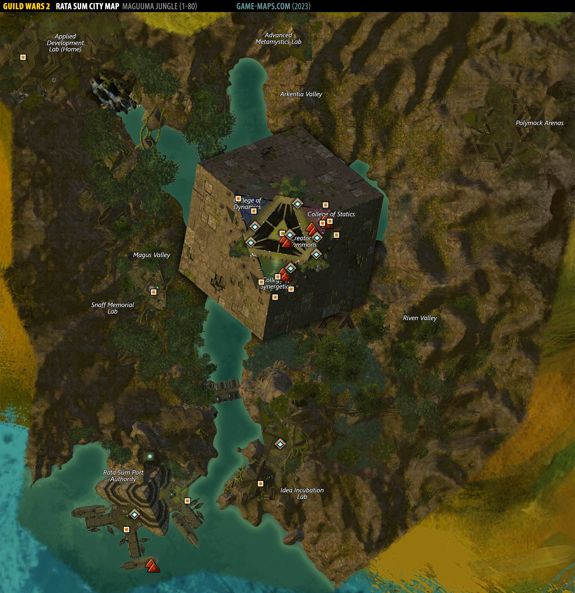 Rata Sum City Map Guild Wars 2