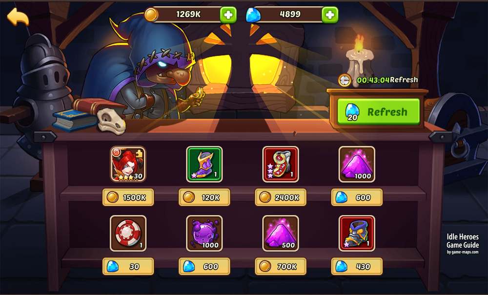 Marketplace in Idle Heroes