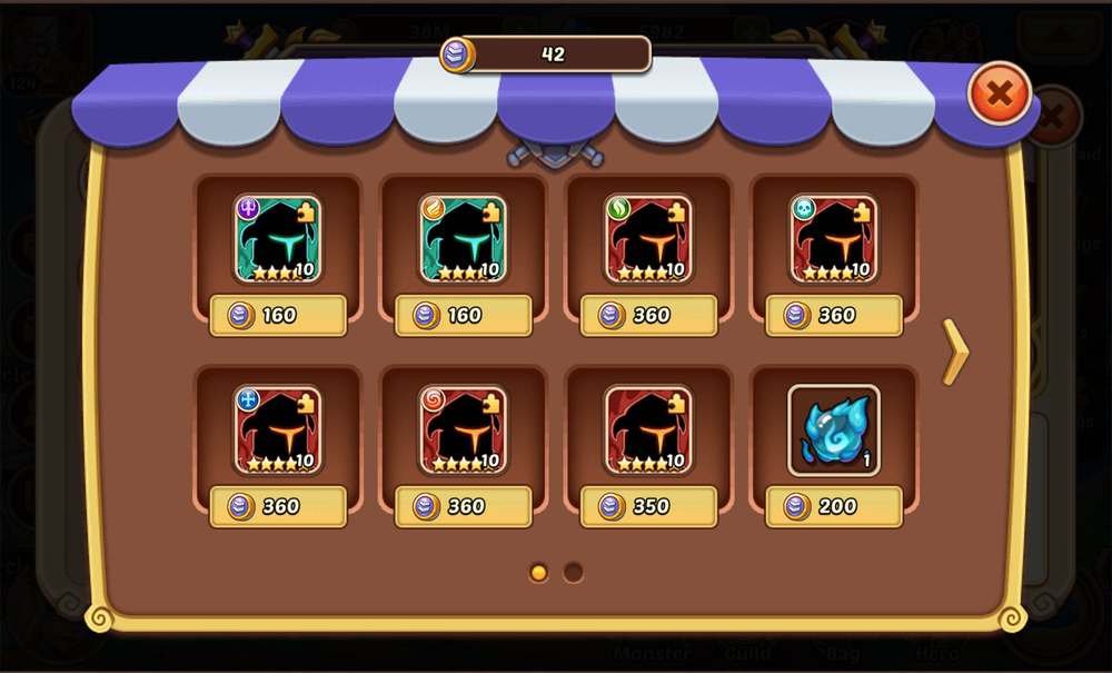 Trial of the Champions Store in Idle Heroes
