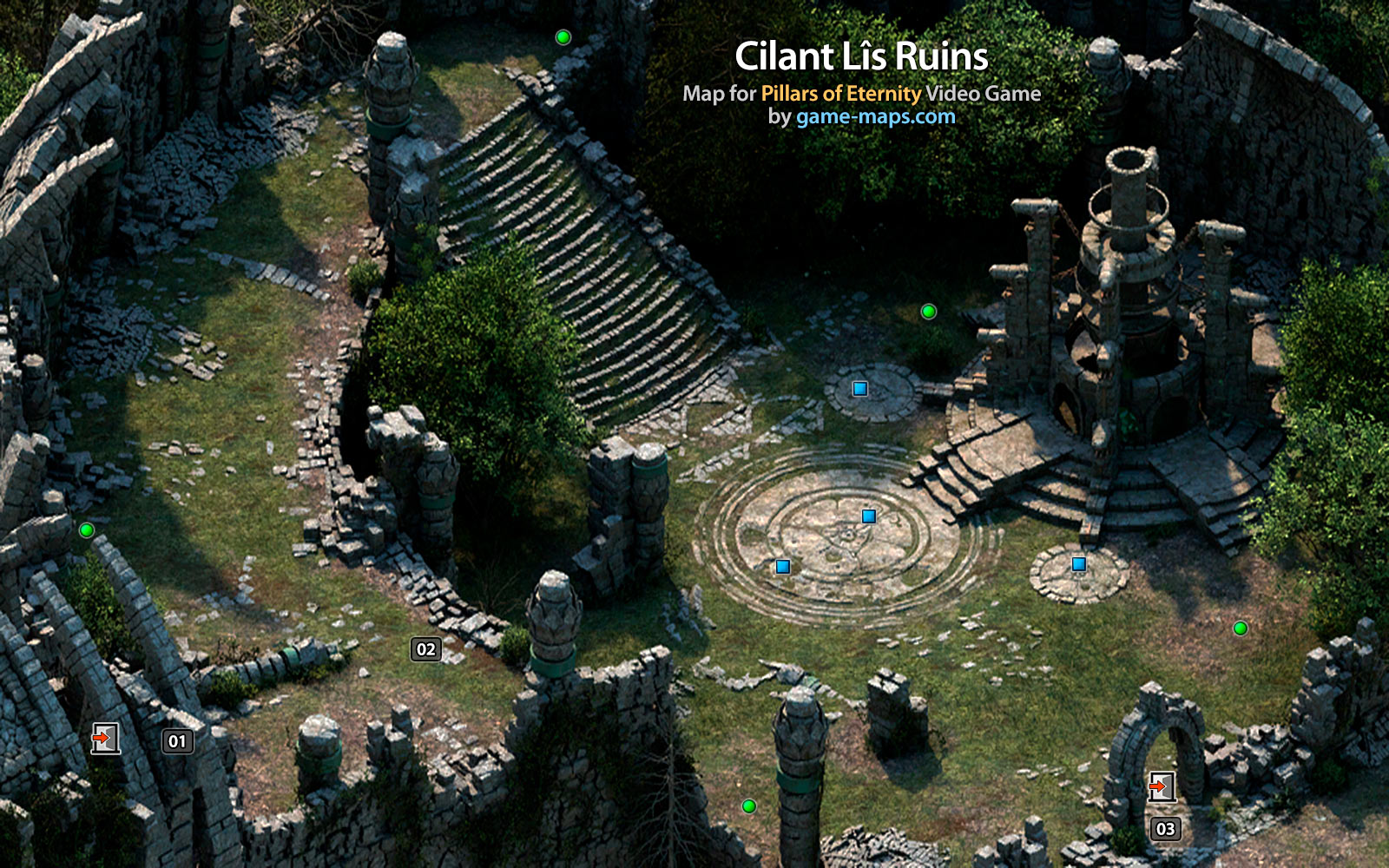 Cilant Lis Ruins Map - Pillars of Eternity