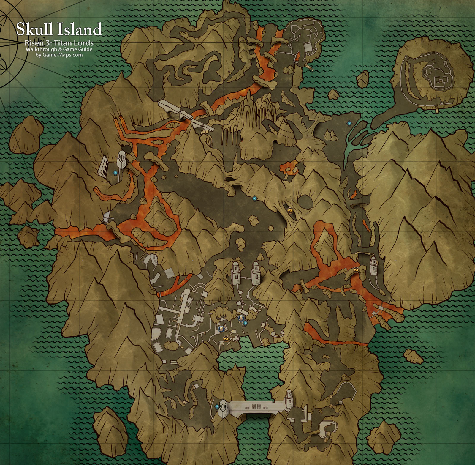 Map of Skull Island - Risen 3 Titan Lords