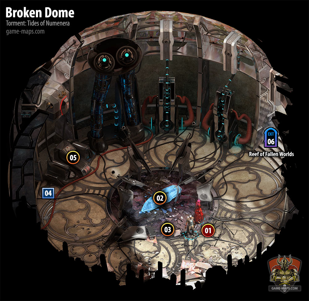 Broken Dome Map - Torment: Tides of Numenera