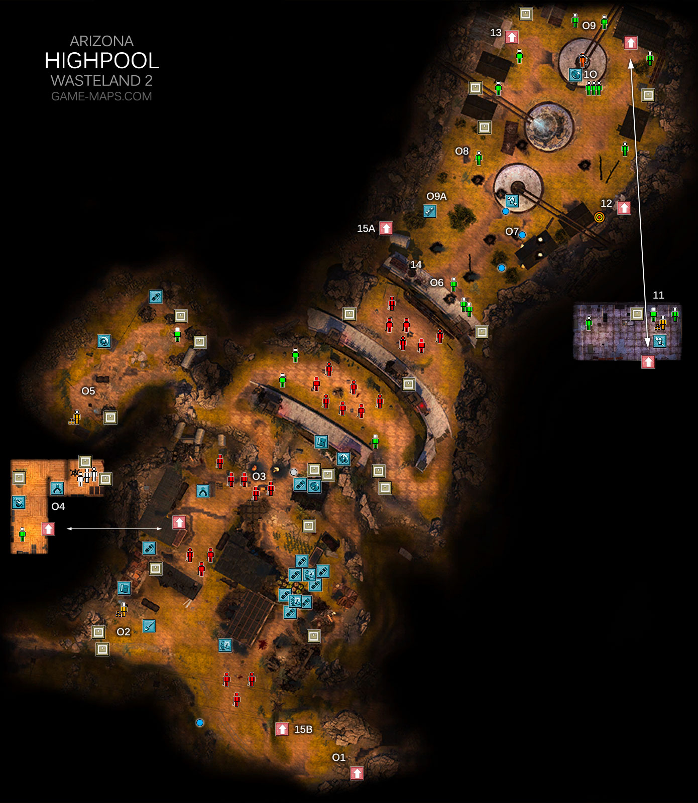 Highpool Map - Arizona - Wasteland 2