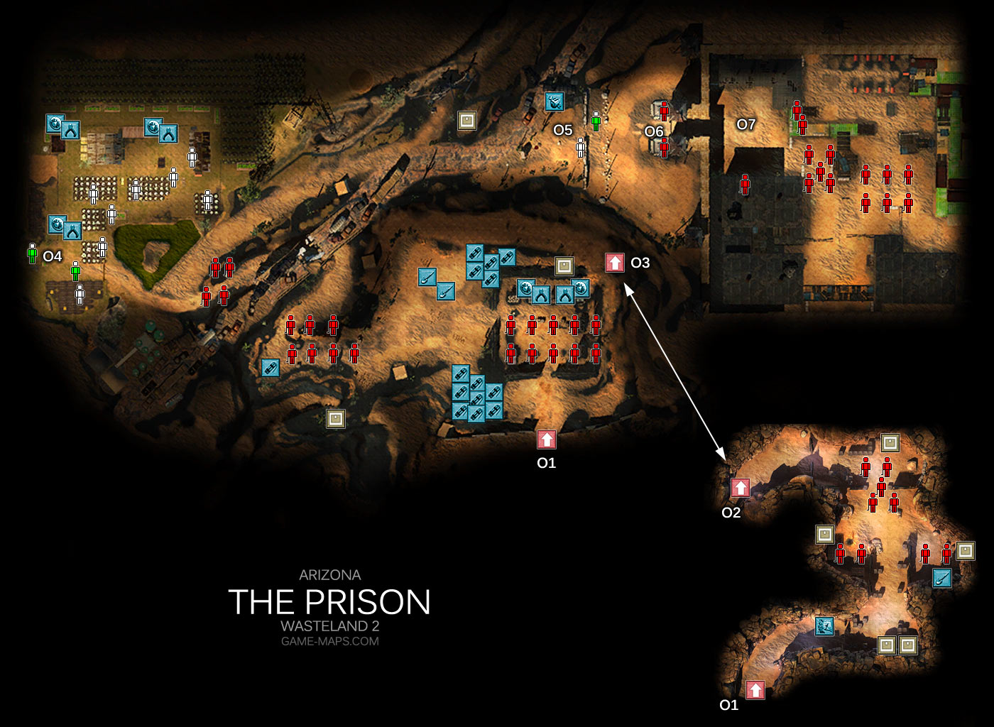 The Prison Map - Arizona - Wasteland 2