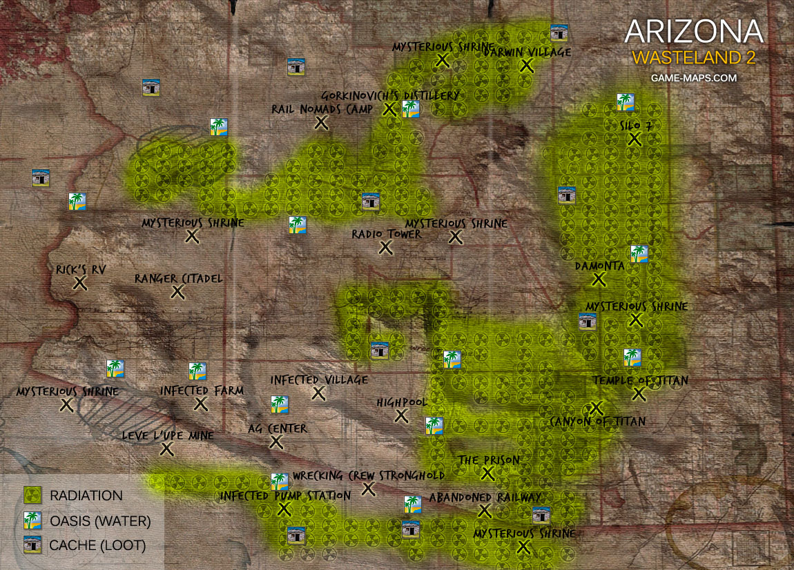 Arizona World Map - Wasteland 2