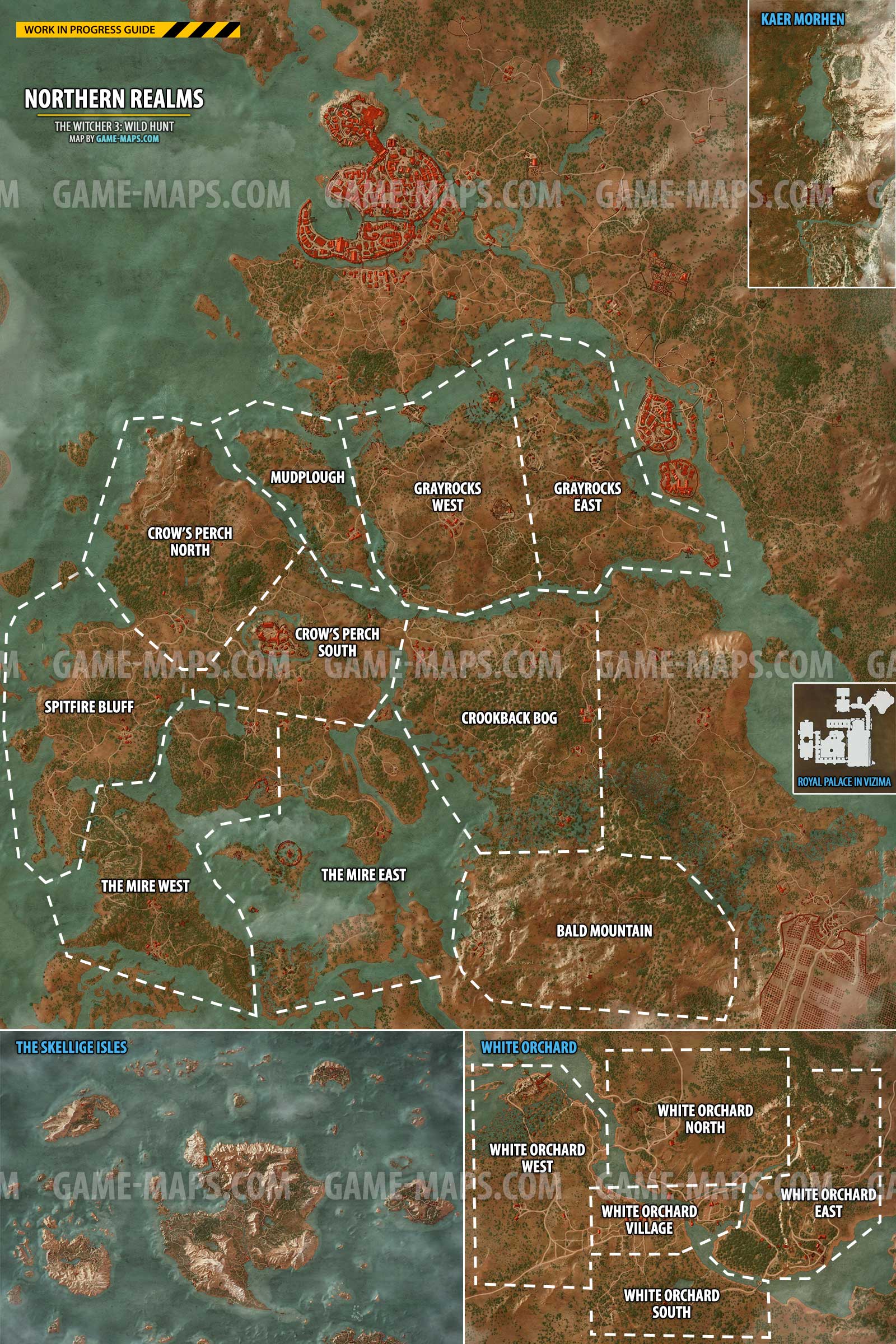 3 Maps World Map for The Witcher 3: Wild Hunt.
