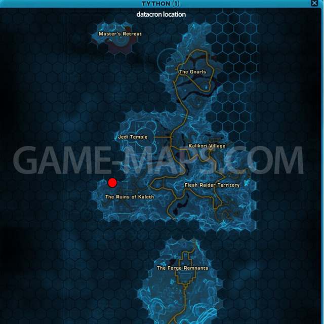 Datacron 10 Location Map Star Wars: The Old Republic