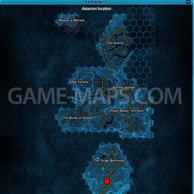 Datacron 11 Location Map Star Wars: The Old Republic