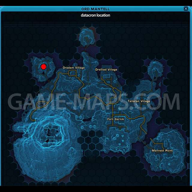 Datacron 12 Location Map Star Wars: The Old Republic