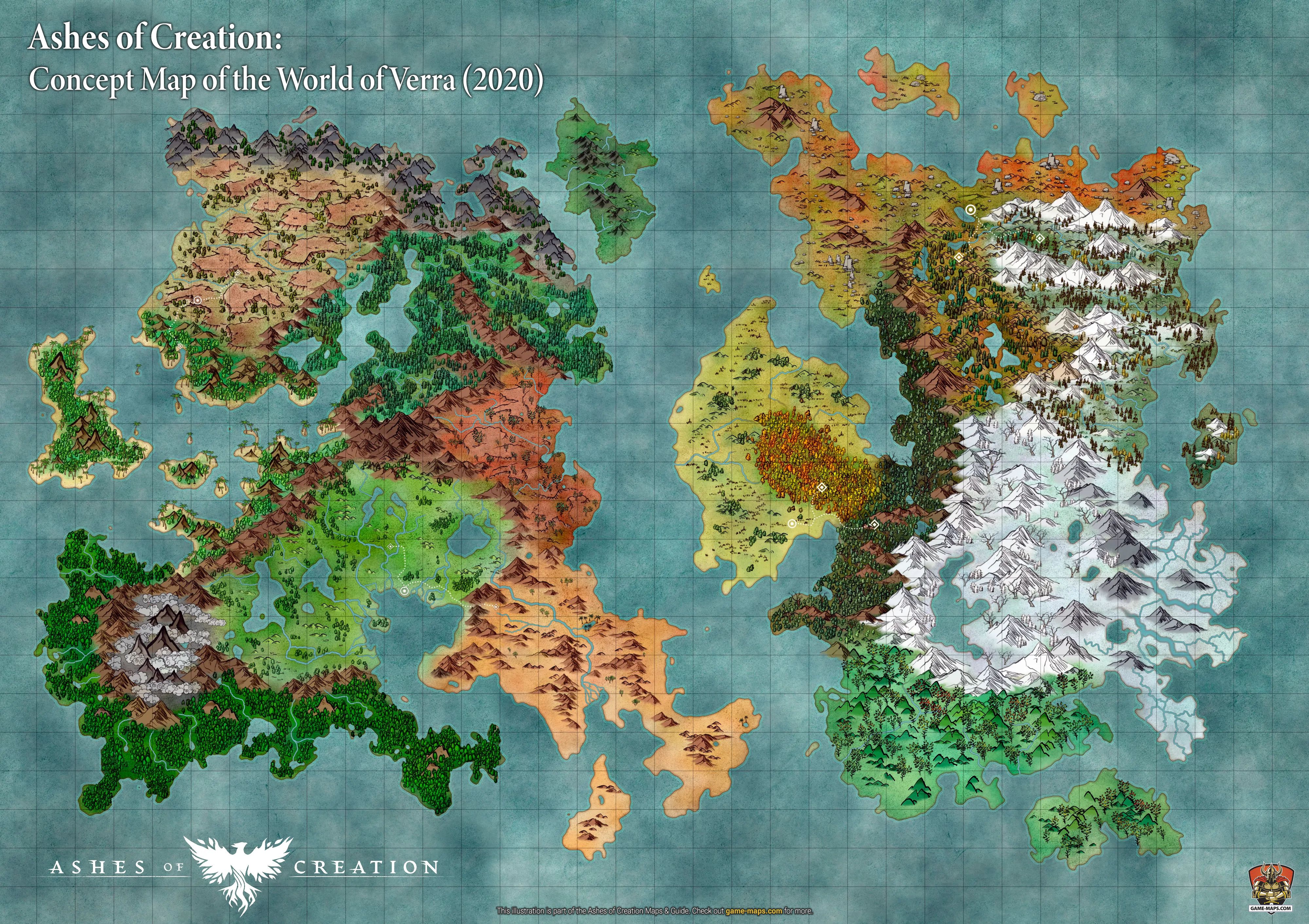 Verra World Concept Map (2020) - Ashes of Creation
