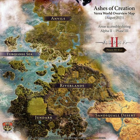 Ashes of Creation: Verra World Overview Map in Alpha II – Phase III ...