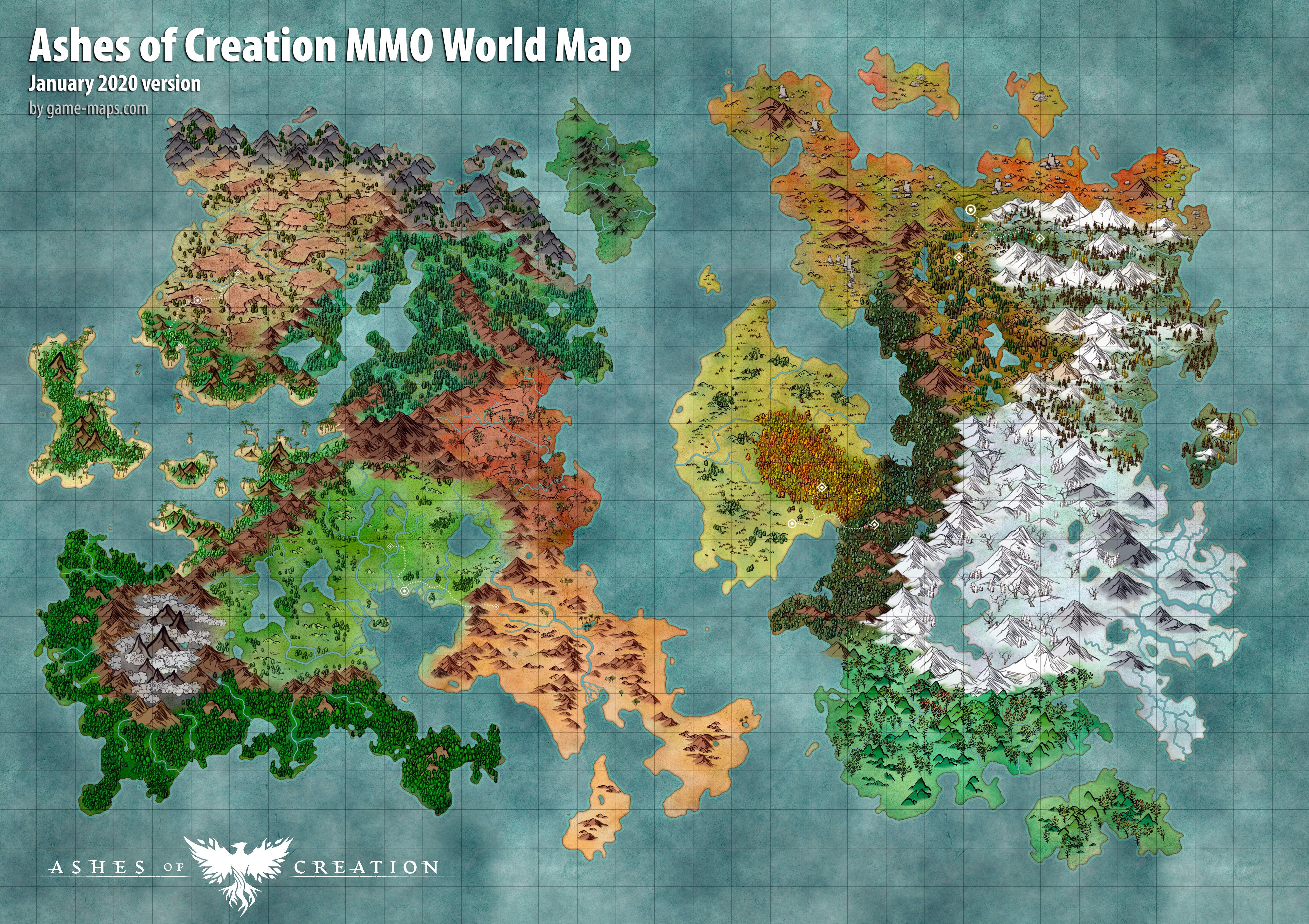 Ashes of Creation World Map - January 2020