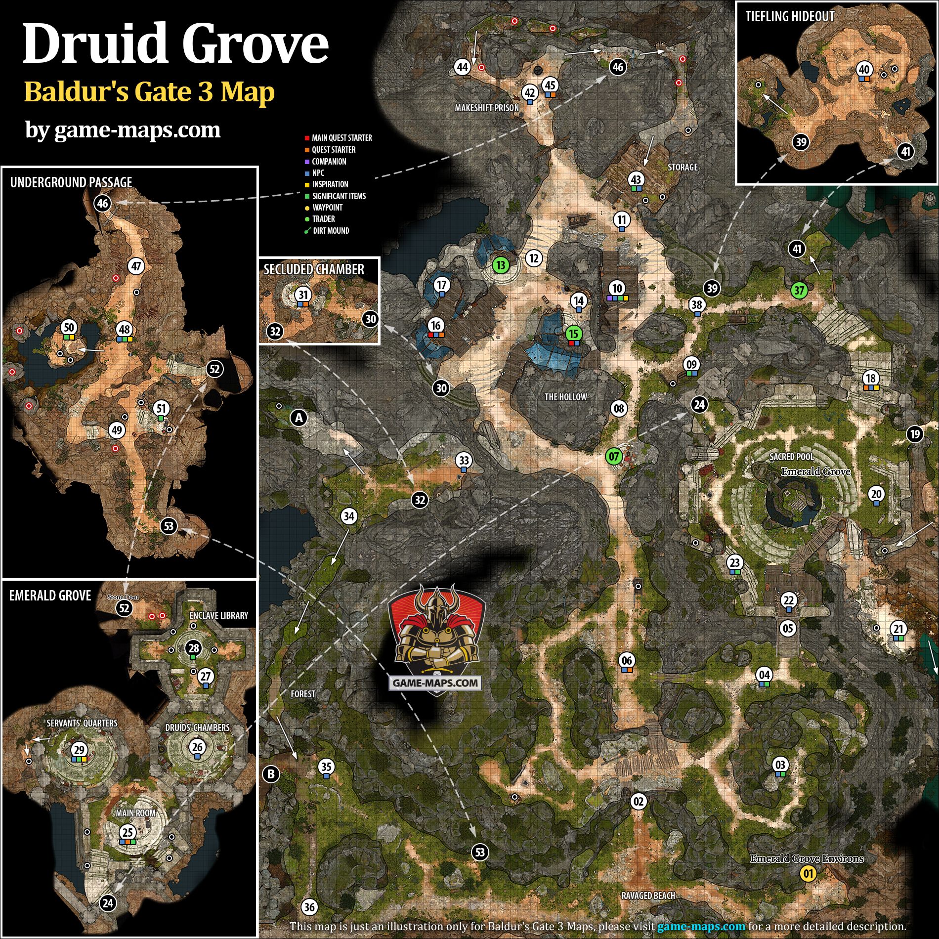 Druid Grove Map Baldur's Gate 3
