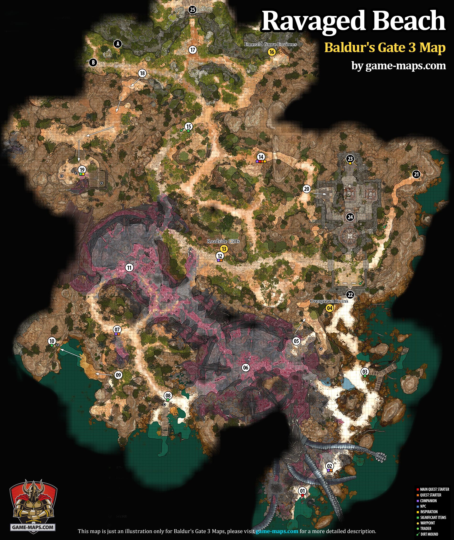 Ravaged Beach Map Baldur's Gate 3