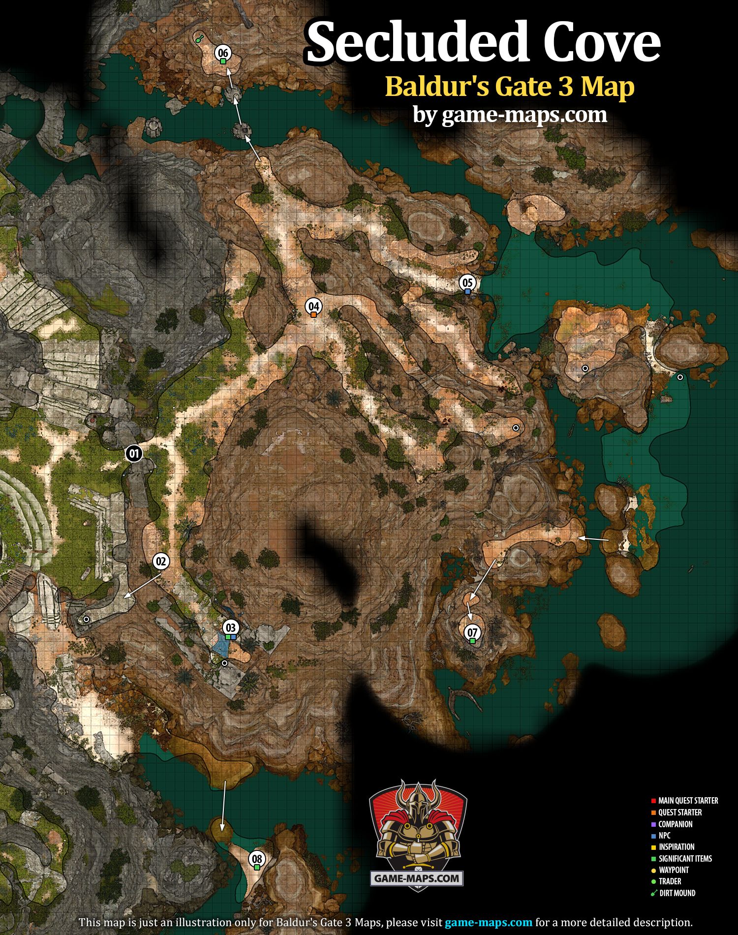 Secluded Cove Map Baldur's Gate 3