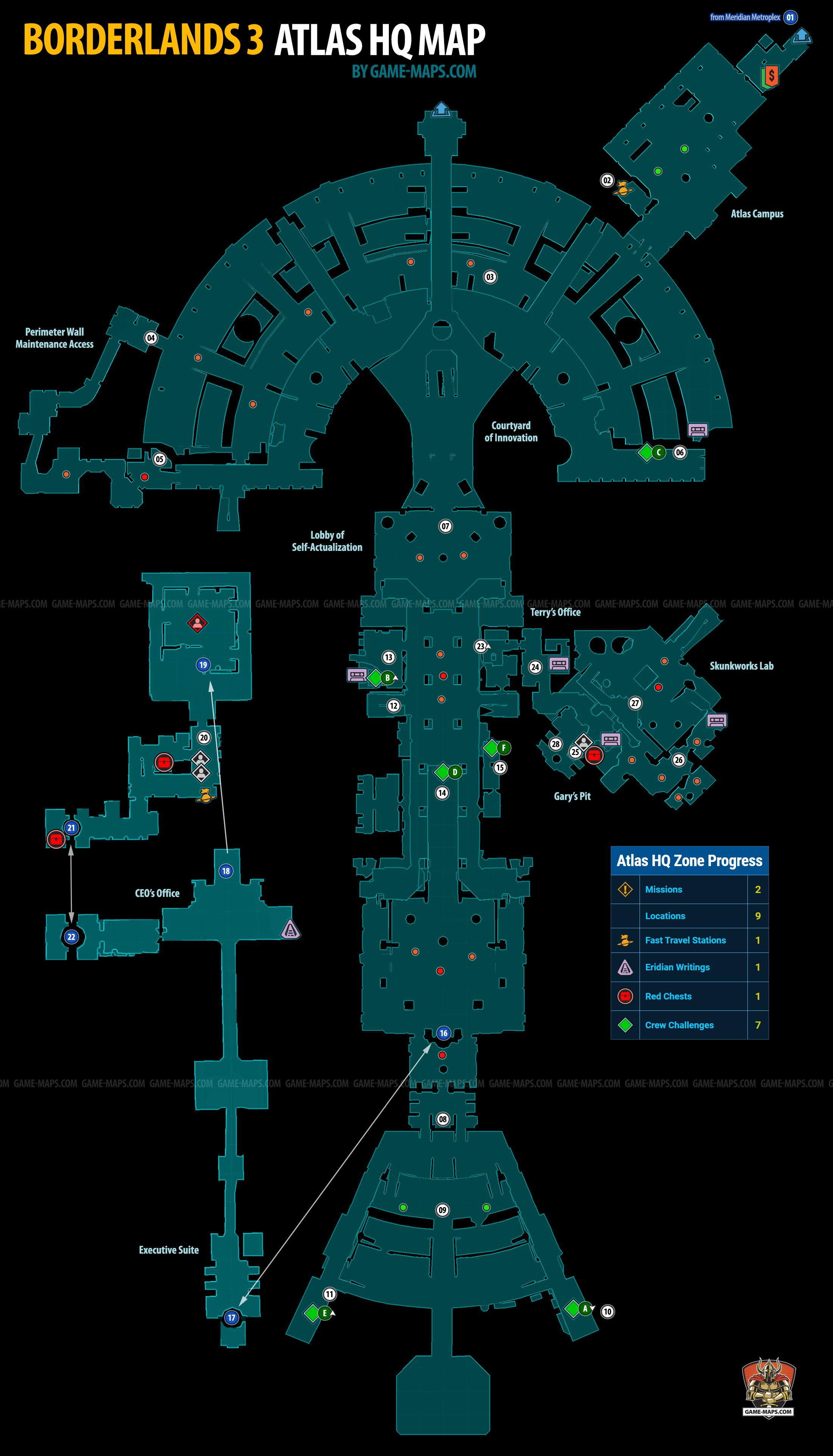 Borderlands 3 Atlas Hq Map Atlas Hq Map For Borderlands 3 | Game-Maps.com