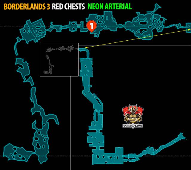 Red Chests in Neon Arterial Zone - Borderlands 3