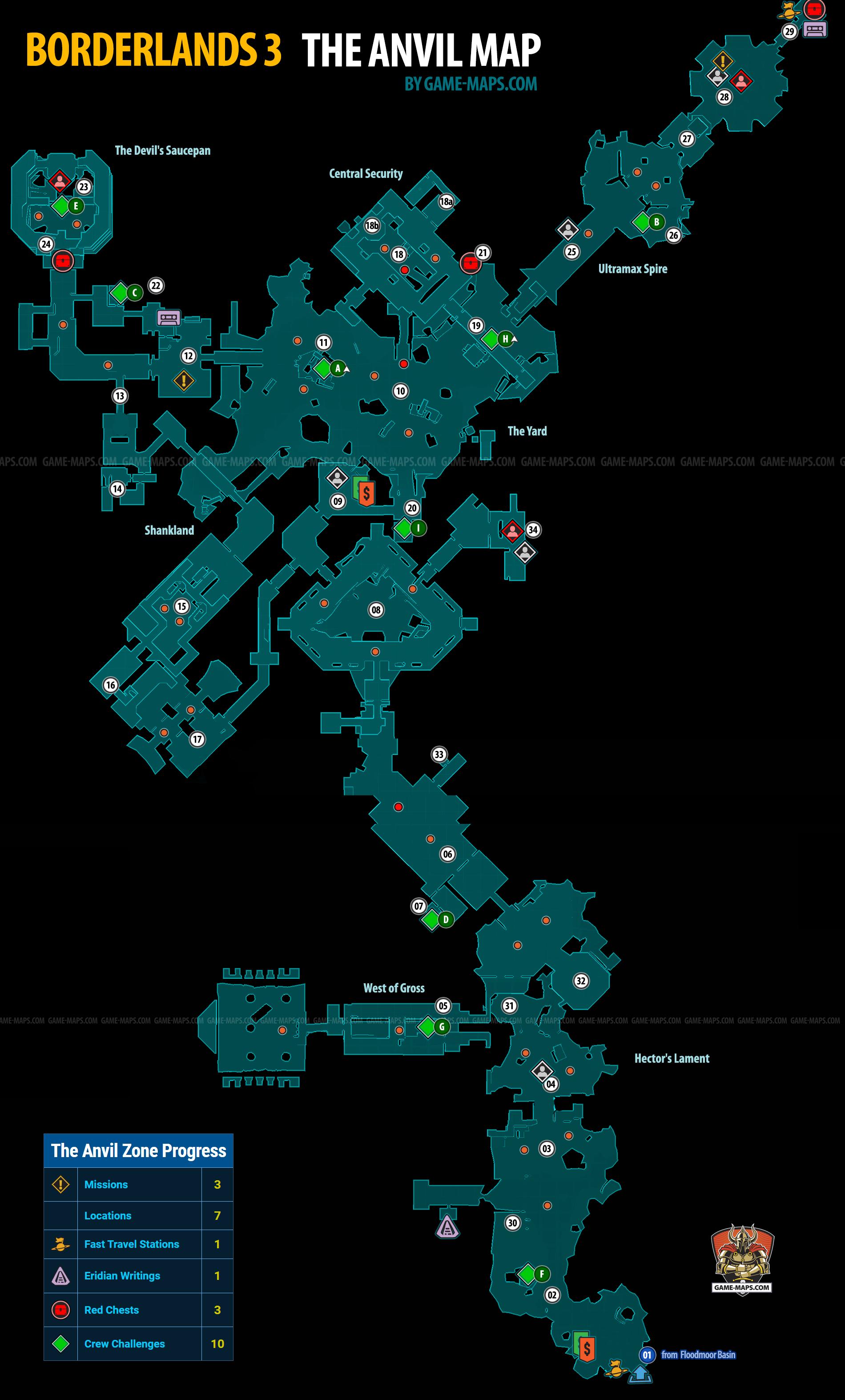 The Anvil Map on Eden-6 Planet for Borderlands 3