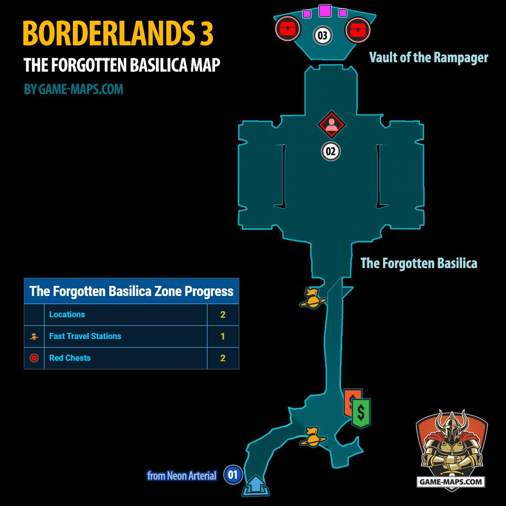 The Forgotten Basilica Map on Promethea Planet for Borderlands 3