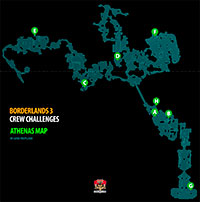Athenas Crew Challenges Map Borderlands 3 Walkthrough