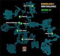 Skywell-27 Crew Challenges Map Borderlands 3 Walkthrough