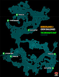 The Droughts Crew Challenges Map Borderlands 3 Walkthrough
