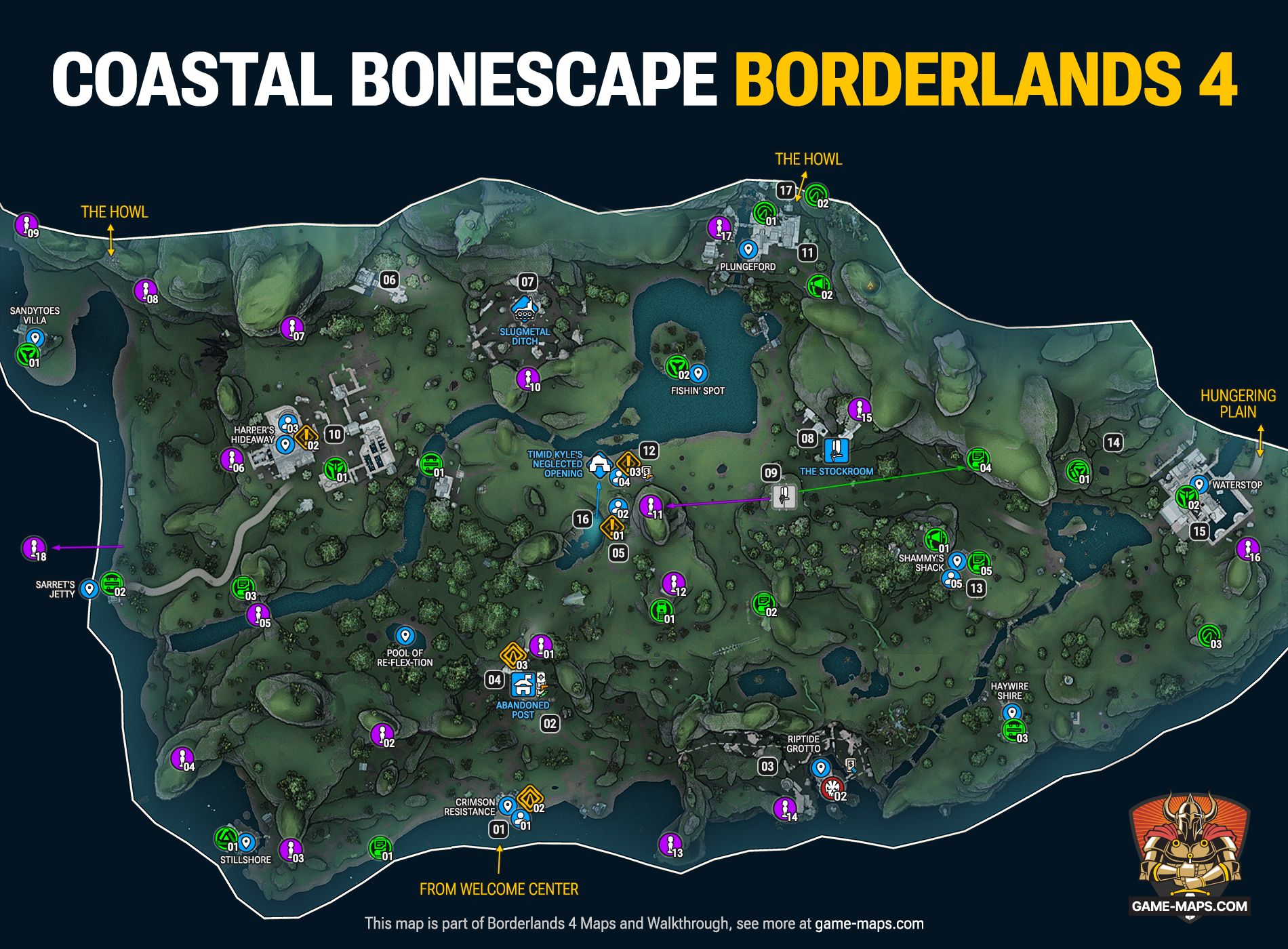 Coastal Bonescape Map - Borderlands 4