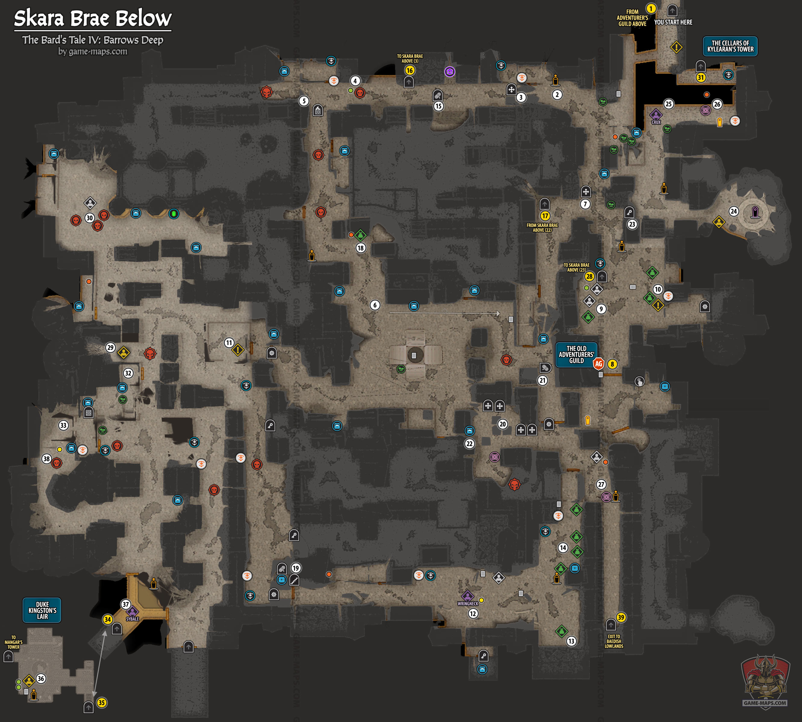 Skara Brae Below Map