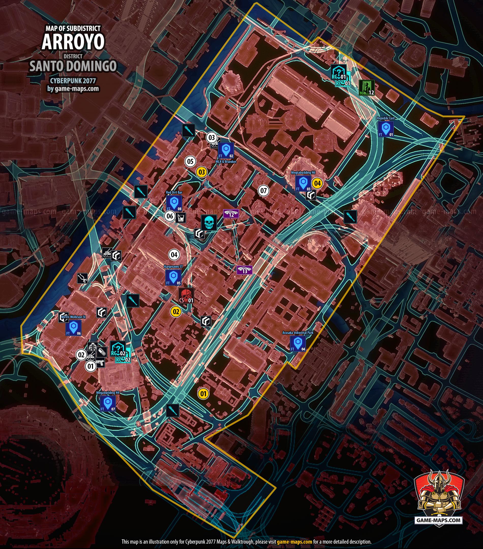 Cyberpunk 2077 Arroyo Map