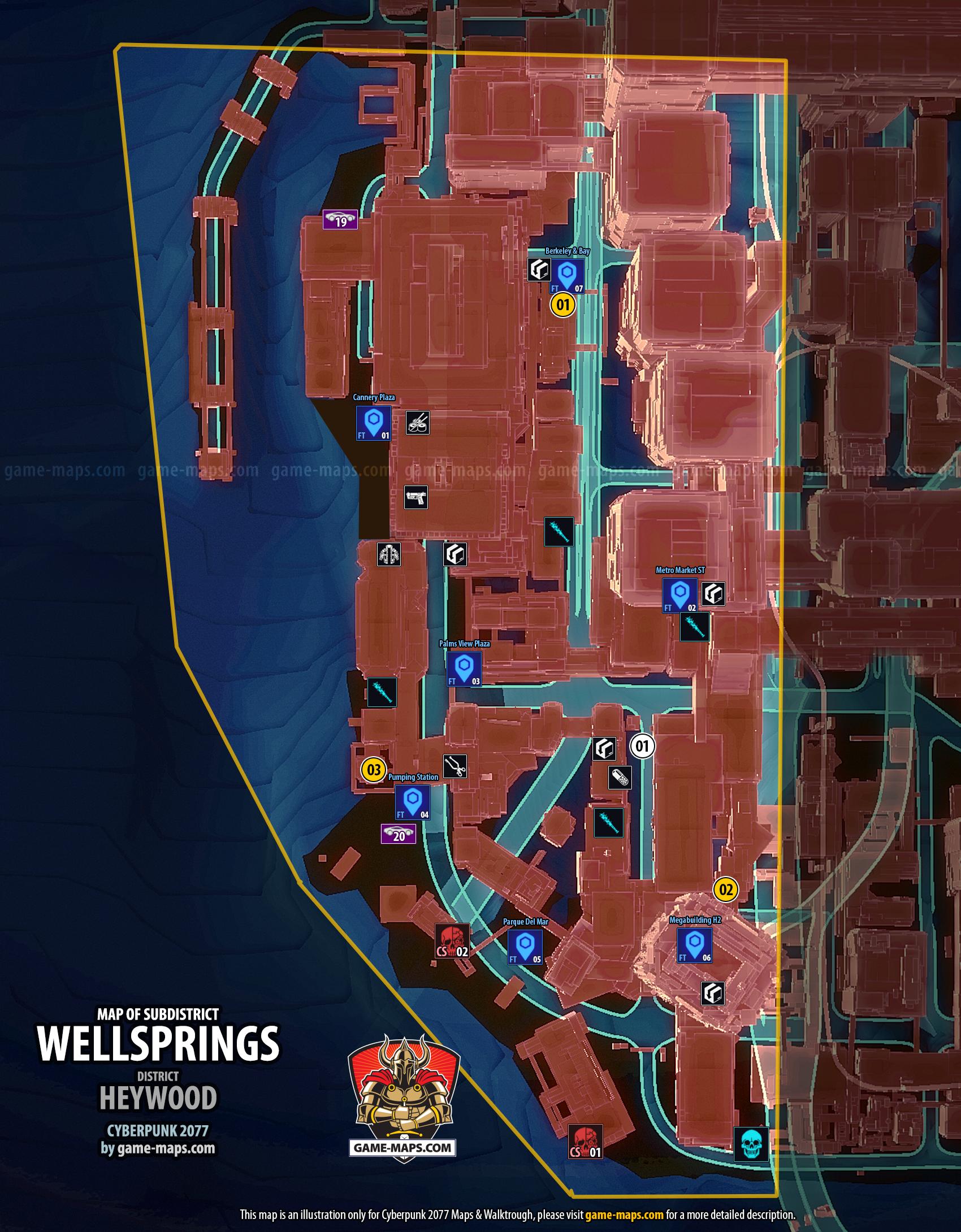 Wellsprings Map - Cyberpunk 2077