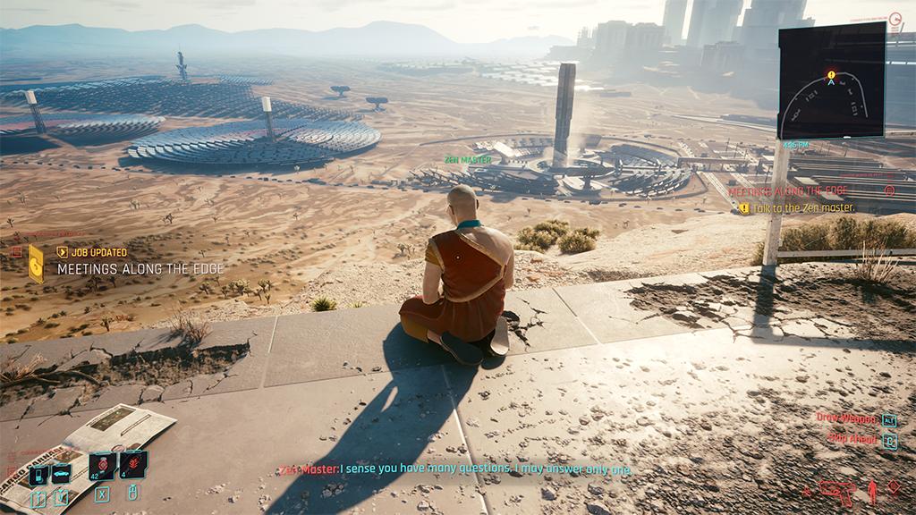 Zen Master in Southern Badlands for Meetings Along The Edge Side Job - Cyberpunk 2077