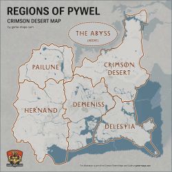 Regions of Pywel Preview Map - Crimson Desert