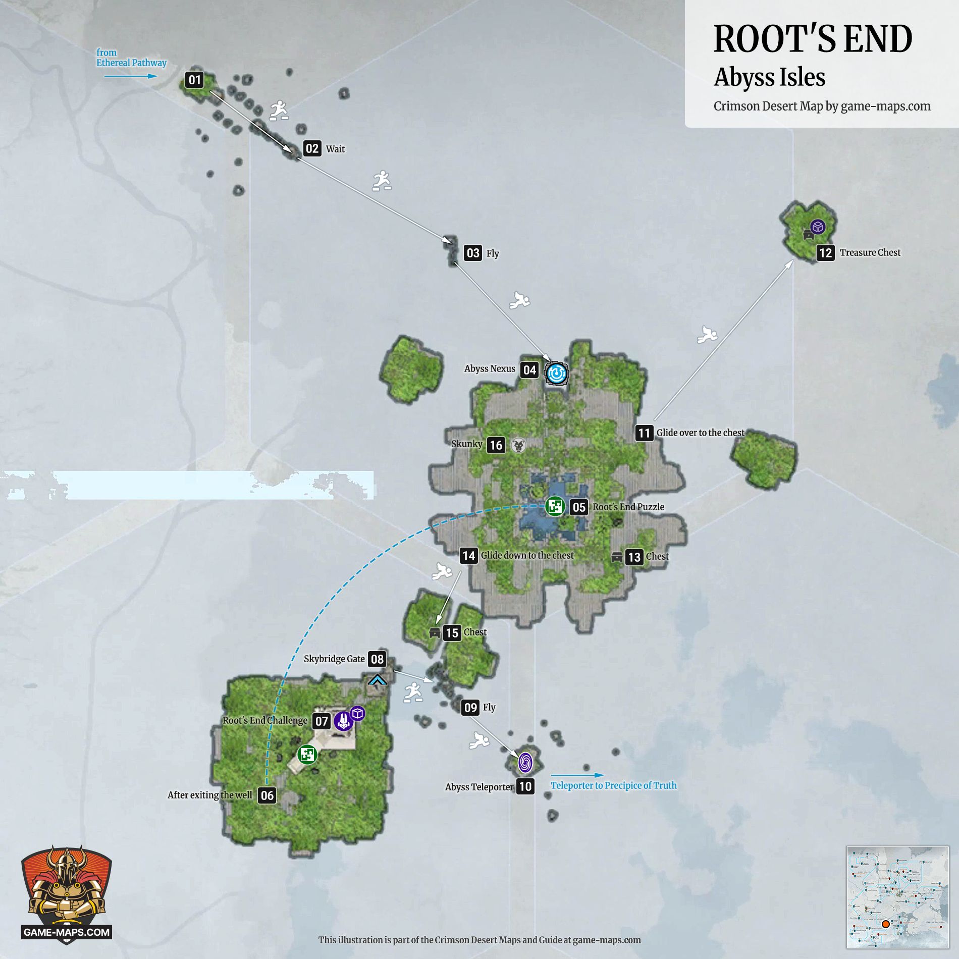 Crimson Desert Map: Root's End - Crimson Desert