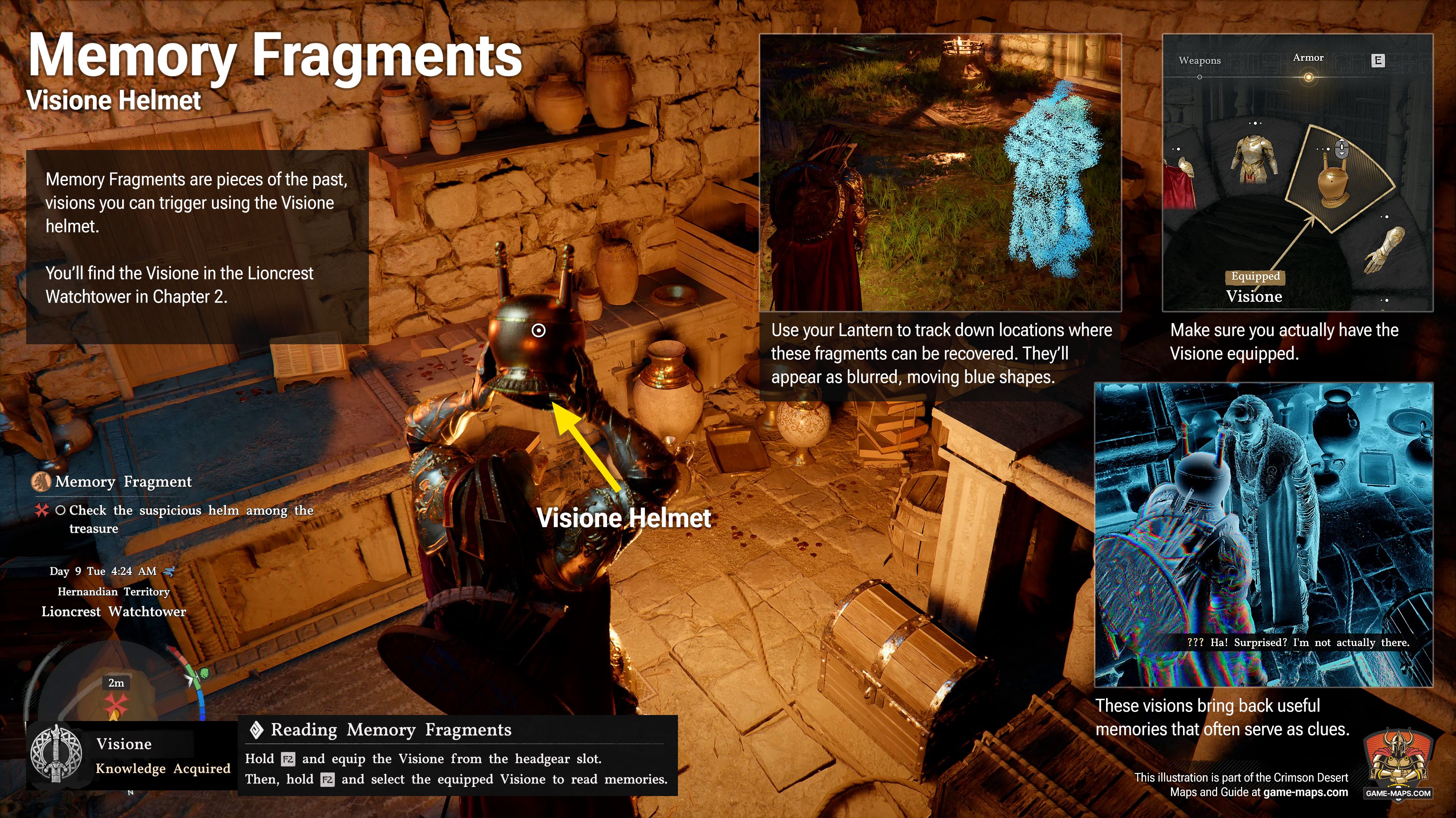 Memory Fragments and Visione helmet - Crimson Desert