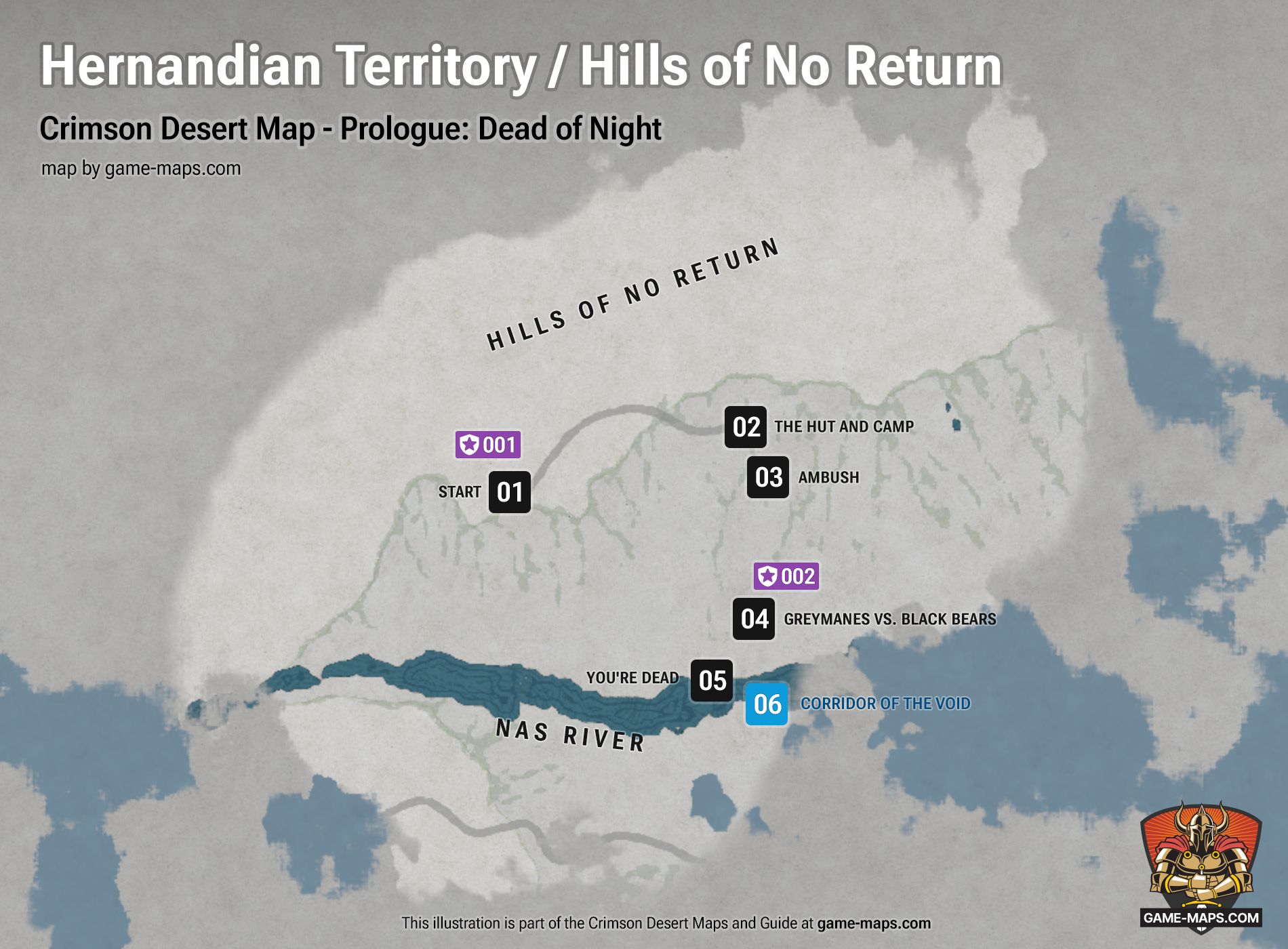 Hernandian Territory: Hills of No Return for Prologue: Dead of Night - Crimson Desert