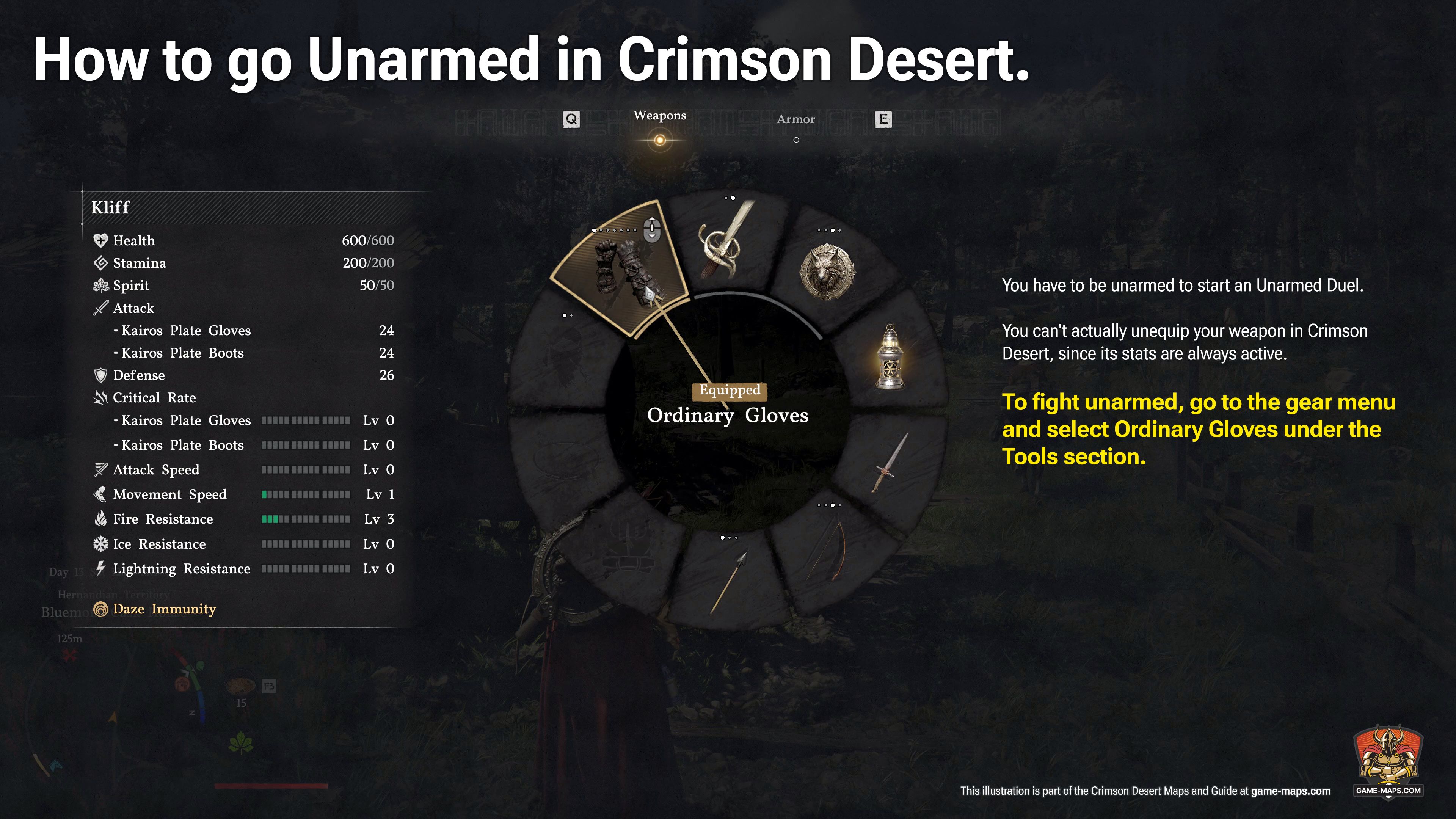How to go unarmed in Crimson Desert - Crimson Desert