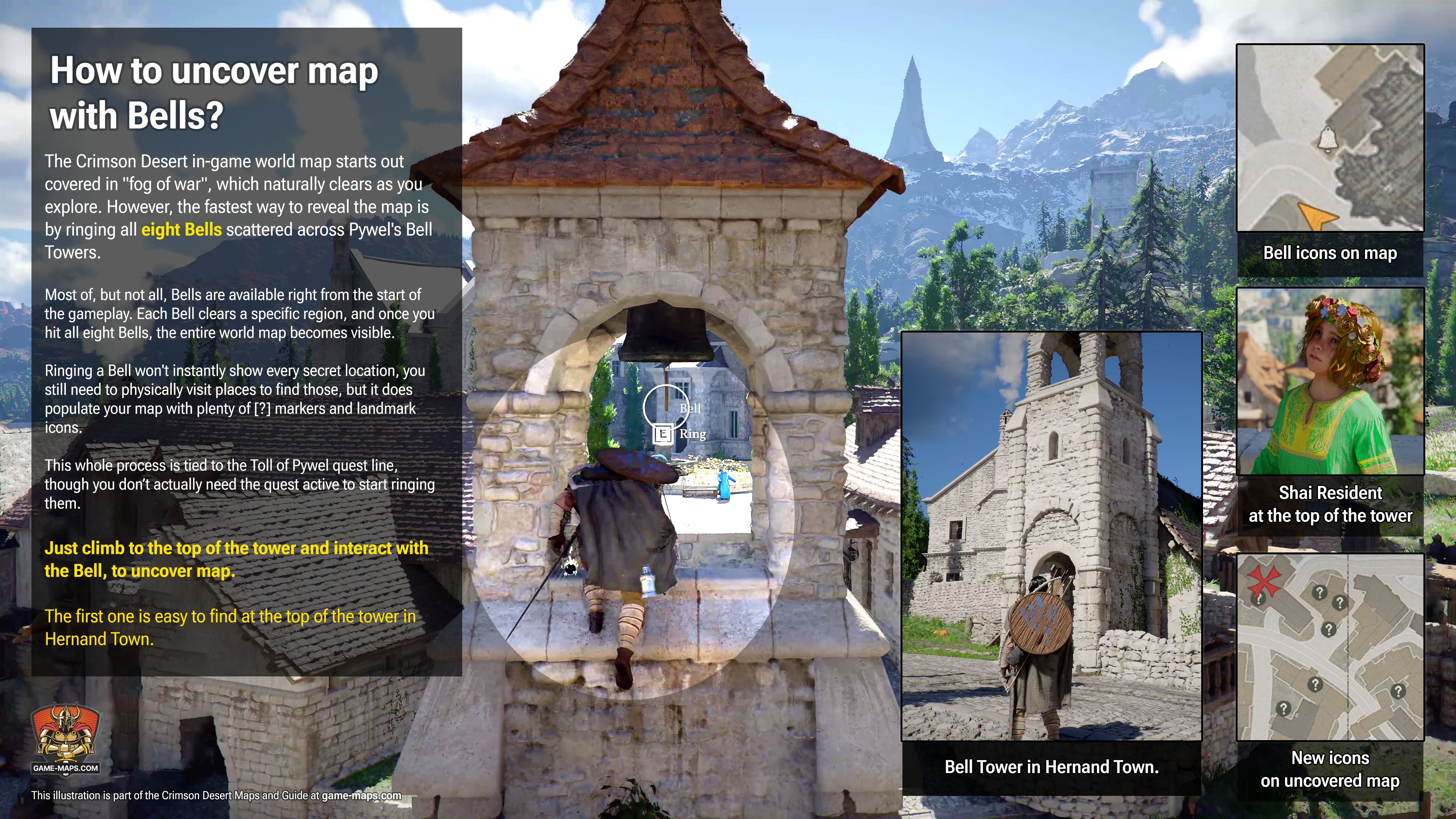 How to uncover map with Bells? - Crimson Desert