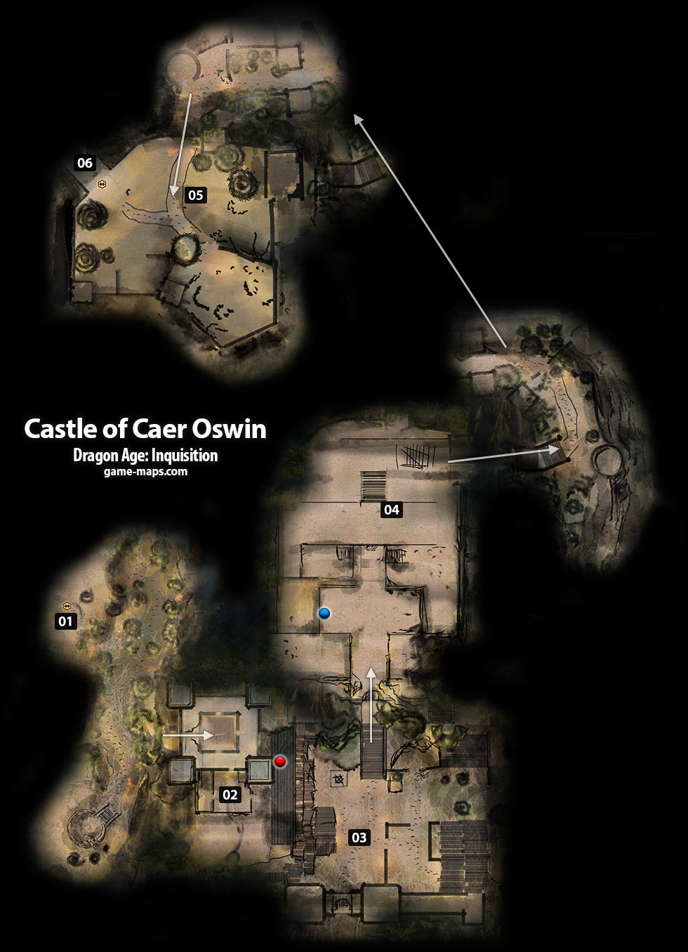 Castle of Caer Oswin Map Dragon Age: Inquisition